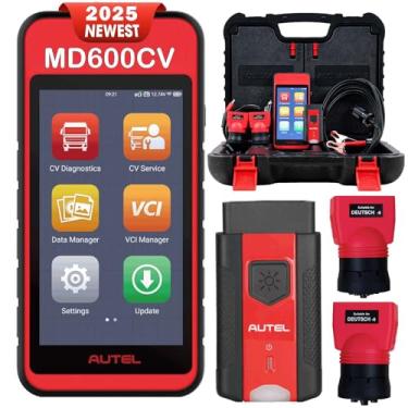 Imagem de Autel MAXIDIAG MD600CV Scanner de caminhão resistente D-P-F Regen Ferramenta de digitalização de diagnóstico a diesel, sem fio, Android, tela sensível ao toque, para caminhões leves, médios e pesados