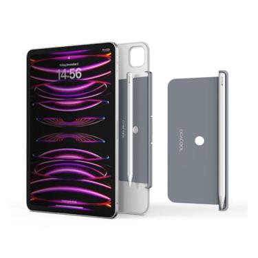 Imagem de Dracool Para Apple Pencil Pro/Apple Pencil 2ª Geração Suporte Para Lápis Compatível Com Magic Keyboard, Smart Folio E Outras Capas Magnéticas Para Ipad Pencil Case 6,53 Polegadas - Cinza
