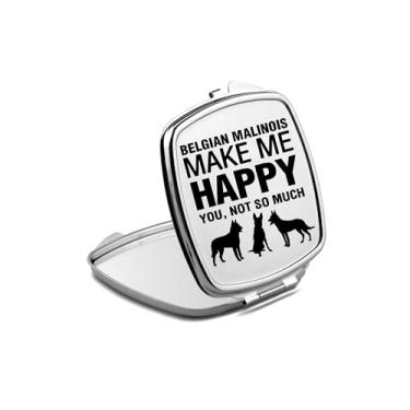 Imagem de Espelho compacto Boston Terriers, presente Boston Terriers, espelho fotográfico Make Me Happy, espelho de maquiagem de viagem, espelho pequeno de mão, espelho de bolso portátil, ideia de aniversário