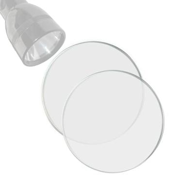 Imagem de HQRP Substituição de lente de vidro para atualização de lanternas Maglite C ou D, 52 × 2 mm, lente D de vidro temperado inquebrável e ultratransparente, pacote com 2