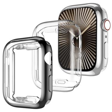 Imagem de GEAK Compatível com Apple Watch Series 11 10 capa de 46 mm, capa protetora de tela macia HD de alta sensibilidade, proteção total de TPU compatível com Apple Watch Series 11 10 protetor de tela de 46