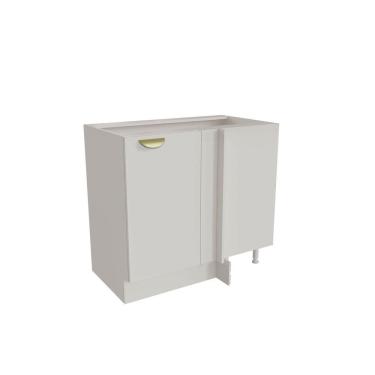 Imagem de Balcão de Canto Reto sem Tampo 1 Porta Arizona Cabecasa Madeiramadeira Branco/Champanhe