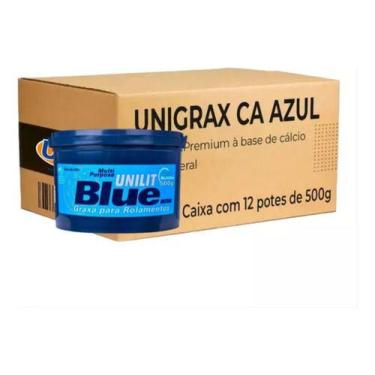 Imagem de Graxas Para Rolamento Azul Unilit Blue 500g Ingrax Kit 12 - Graxa Unil