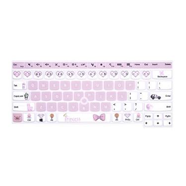 Imagem de MMDW Capa de silicone para teclado Lenovo ThinkPad L390 L460 L470 L480 35.6 cm, T460(s) T470(s) T480(s) T490/S T495(S), 35.6 cm E480 E485 E490 E475 E470 E470 E470 E477 0C, P1 2ª geração, princesa