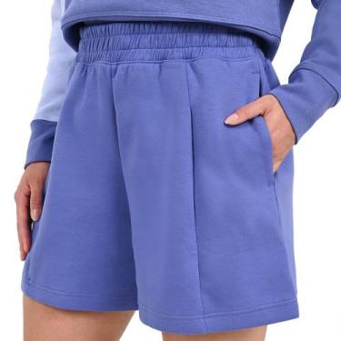 Imagem de Shorts Feminino Under Armour Unstoppable Fleece Pleated, Azul, G