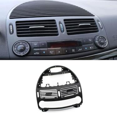 Imagem de Goodithy Compatível com Mercedes Benz E-Class W211, capa de saída de saída de ar central frontal, grade de ar condicionado painel de ventilação CA substituição do acabamento do alto-falante 2118300054
