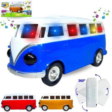 Imagem de Carrinho Kombi C/ Som E Luz Bate E Volta E Gira 360º Perua - Europio, 