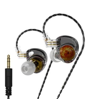 Imagem de CCA Fones de ouvido ND Planet IEM: drivers magnéticos duplos de 12 mm, fones de ouvido HiFi para jogos com cabo destacável de 2 pinos, monitores intra-auriculares com isolamento de ruído para músicos