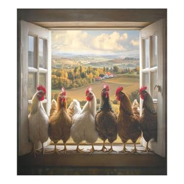 Imagem de Capa magnética para máquina de lavar louça de frango 58 x 66 cm, capa decorativa de ímã de lava-louças capa de adesivo magnético para geladeira de fazenda, 1