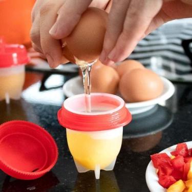 Imagem de Cozedor de Ovos, Kit com 2 Forminhas em Silicone para Cozinhar Ovos - 