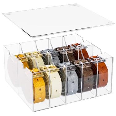 Imagem de MaybeRain Organizador de cinto, armazenamento de cinto de acrílico com 10 compartimentos