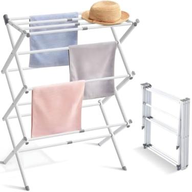 Imagem de Varal Vertical Retrátil de Chão - Praticidade e Eficiência na Secagem de Roupas