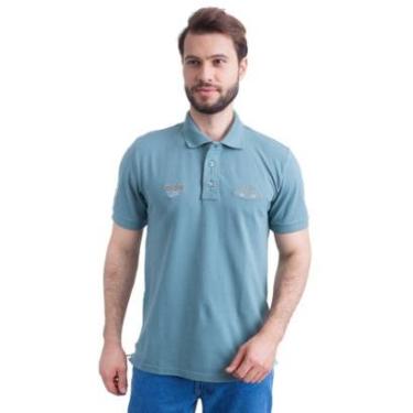 Imagem de CAMISA POLO MASCULINA TEXAS FARM - NEW STYLE - CPM008 - VERDE SALVIA-Masculino
