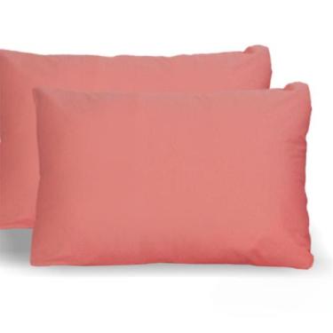 Imagem de Kit 4 Fronhas Avulsas Para Travesseiro 70x50cm Malha Lisa 100 Algodão 
