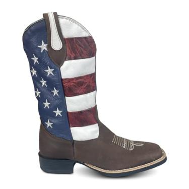 Imagem de Bota Masculina Texana Cano Longo Country Rodeio Cowboy Cavalgada Couro Agro Paint Horse (EUA, BR, Adulto, Numérico, 39)