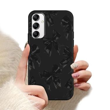 Imagem de Zrutru Capa de telefone com laço preto na moda para Samsung Galaxy A14 5G capa fashion feminina com estampa de laço feminino macio fino silicone à prova de choque preto capa de telefone Funda para