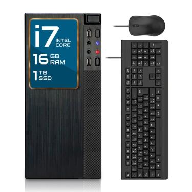 Imagem de Computador Completo Intel Core i7 16GB ssd 1TB 4 Núcleos Super Turbo Pc Hdmi Teclado e Mouse Strong Tech