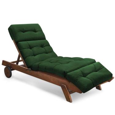 Imagem de Almofada de espreguiçadeira ao ar livre Tycdiose impermeável verde