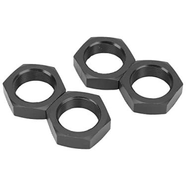 Imagem de Alta Resistência e Leve Porca de Cubo Hexadecimal de Roda de Liga de Alumínio de 24 Mm, Com Financiamento Fino, para Arrma 1/5 Pária Kraton 8s (Preto)