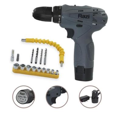 Imagem de Furadeira Parafusadeira Portátil Sem Fio 22 Acessórios 12V Bivolt 1400