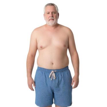 Imagem de Short Mauricinho Plus Size Fio Tinto Linho 3 Bolsos - C&C, Azul royal,