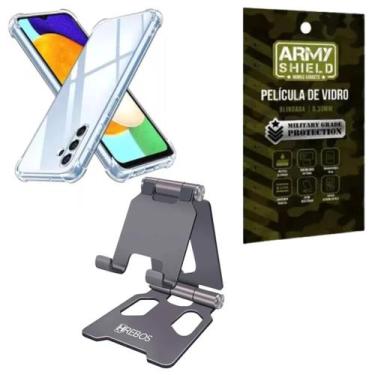 Imagem de Capa Capinha Para Galaxy A05 + Suporte Mesa + Pelicula - Armyshleid