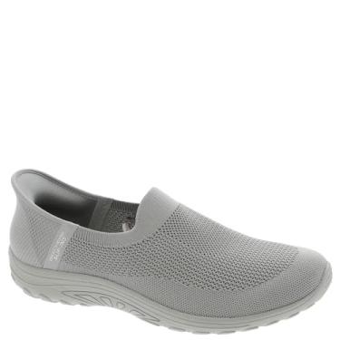 Imagem de Skechers Tênis feminino moderno confortável Reggae Fest-Fantasy Hands Free Slip-Ins, cinza, 34, Cinza, 34