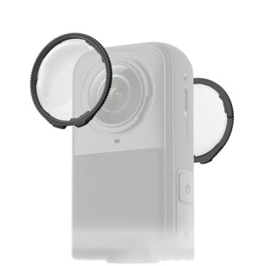 Imagem de HUAYUWA Protetores de lente rotativos de vidro temperado ópticos compatíveis com Insta360 X5, capa protetora de lente antiarranhões para acessórios de câmera de ação Insta 360 X5