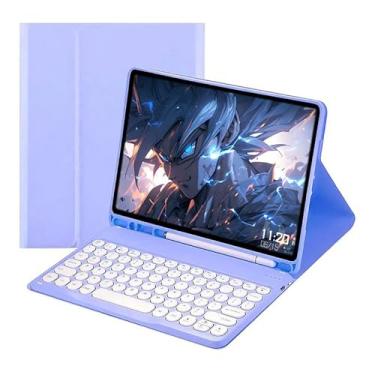 Imagem de Funda Com Teclado Bluetooth Redondo Para Samsung Galaxy Tab A7 10.4 Polegadas T500/T505/T507