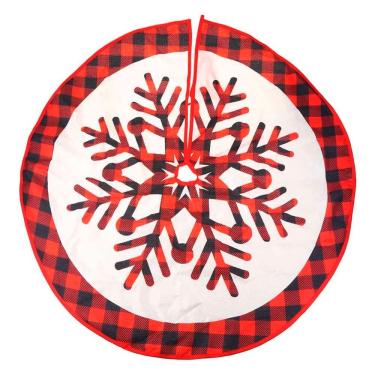 Imagem de Saia Para árvore De Natal Temática Floco De Neve 90cm