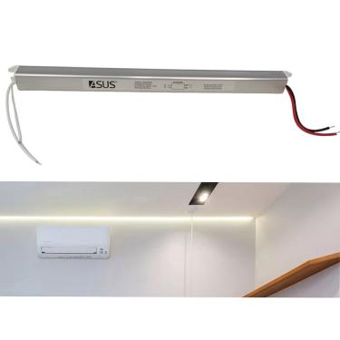 Imagem de Fonte Slim Drive 48w 12v 4a Bivolt Perfil Fita Led Lustre Multiuso Luminaria