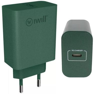 Imagem de Adaptador De Parede 1 Usb-c 20w Pd Charger Verde Ycell