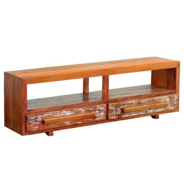 Imagem de Rack Aparador Elegance 2,4m 2 Gavetas Madeira Maciça Com Pátina