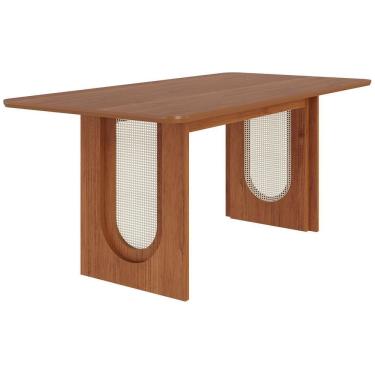 Imagem de Mesa De Jantar Retangular Valentina 180x90 Cinamomo Com Tampo Em Mdf - Cimol Móveis Cinamomo
