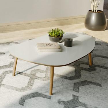 Imagem de Mesa de Centro Orgânica Tb625 Off White/Freijó - Dalla Costa