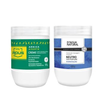 Imagem de Kit 02un Creme de Massagem Neutro e Arnica 650g Dagua Natural