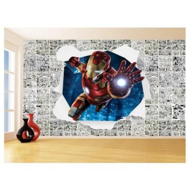 Imagem de Papel De Parede 3D Heróis Página Quadrinhos Hq 3,5M Nhma163 - Você Dec