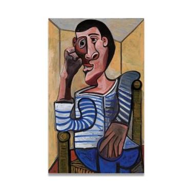 Imagem de Pôster vintage Le Marin de Pablo Picasso – Impressão artística do cubismo, obra-prima do século 252 para decoração de casa e escritório 80 x 128 m