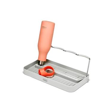 Imagem de Joseph Joseph Secador de garrafa de água dobrável DrySmart, organizador de tábua de drenagem que economiza espaço, feito de plástico reciclado