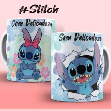 Imagem de Caneca Stitch com e sem café - Sublimy arts 