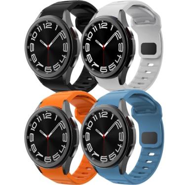 Imagem de Pulseira masculina resistente sem lacunas para Samsung Galaxy Watch 6/5/4 de 44 mm e 40 mm/Galaxy Watch 6 Classic de 47 mm e 43 mm/Watch 4 Classic de 46 mm e 42 mm/Watch 5 Pro de 45 mm