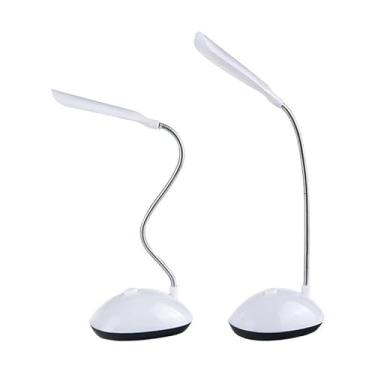 Imagem de Kit 2 Luminária Abajur Mini de Mesa Flexível Sem Fio Led Leve Dobrável Portátil Leitura