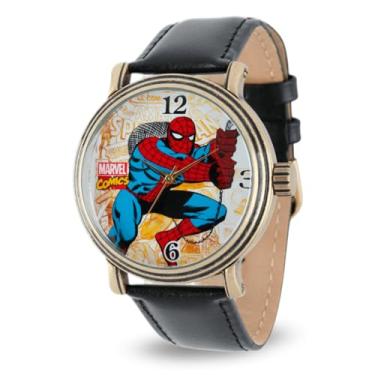 Imagem de Marvel Relógio masculino analógico de quartzo Homem-Aranha, Preto, Movimento de quartzo