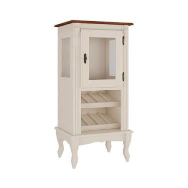 Imagem de Adega de Vinho de Madeira Antique Luís XV com Porta de Vidro - 722 - M