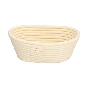 Imagem de Cesta de Fermentação de Prova de Pão de Plástico Redonda, Cesta de Pratos de Frutas Cesta Lavável Cesta de Fermentação de Pão Fácil para a Cozinha Em Casa Padaria (Oval Off-Brago