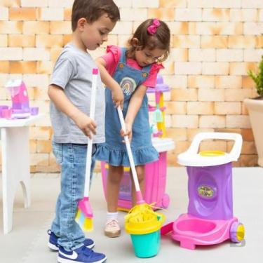 Imagem de Brinquedo Infantil Carrinho de Limpeza Divertido Educativo Cleaning Tr