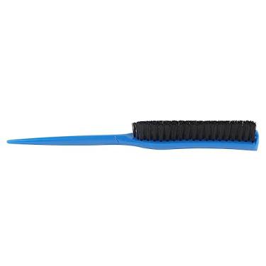 Imagem de OKJHFD Escovas para pentear as costas, escova para provocar o cabelo, 3 fileiras de nylon, adiciona volume, ergonômica, portátil, estilo de cabelo, escova de cauda de rato para (Azul)