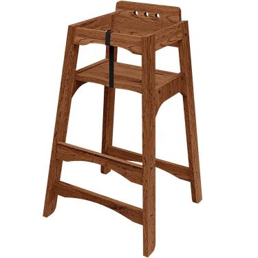 Imagem de Cadeira De Alimentação Para Bebê Infantil Criança Madeira Maciça Rústica W02 Imbuia - Lyam Decor