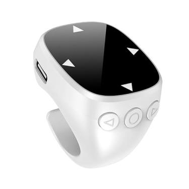 Imagem de VBESTLIFE Controle Remoto Bluetooth Com Ponta do Dedo, Scrolling Ring Page Turner Com Bluetooth 5.3, para Telefone Tablet Computador LOS Android (Branco)