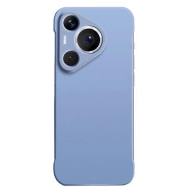 Imagem de HAOMRIYL Capa ultrafina para Huawei Pura 80 Ultra/80 Pro+/80 pro/80, sem fronteiras, capa rígida de PC, proteção para câmera, fosco à prova de choque, azul, 80 Pro+